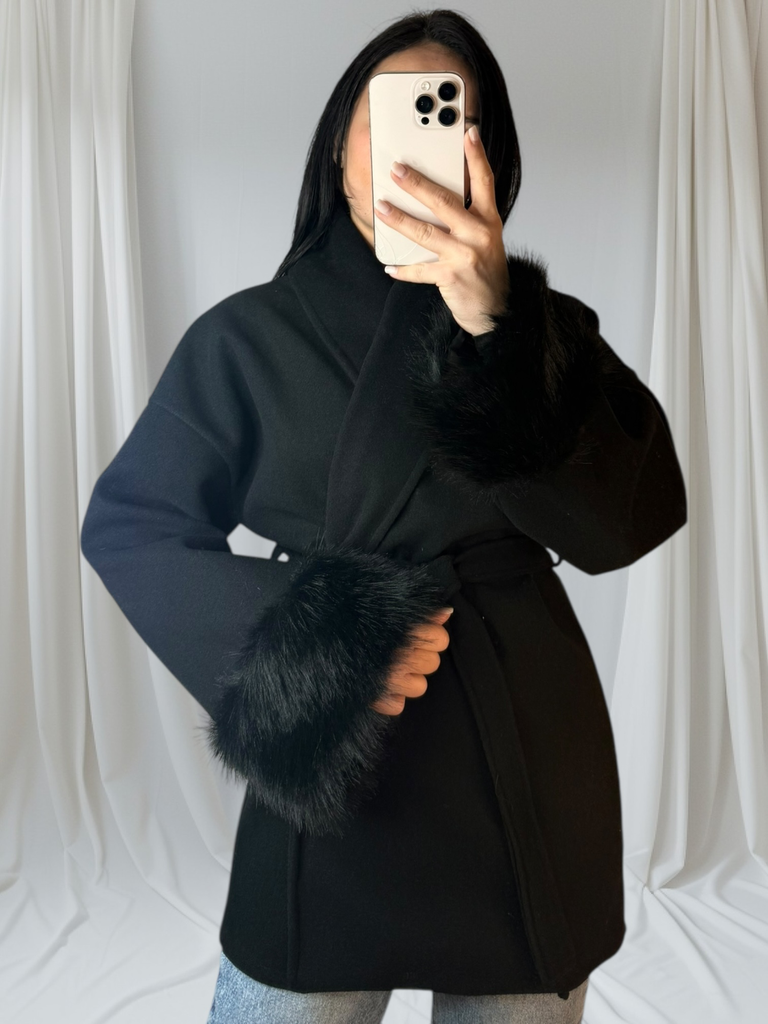 Veste Avec Manches Fourrure