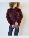 Fourrure Courte Poils Long Bordeaux