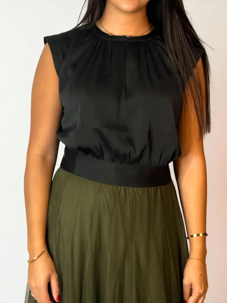 Top Satiné Ouverture au Dos