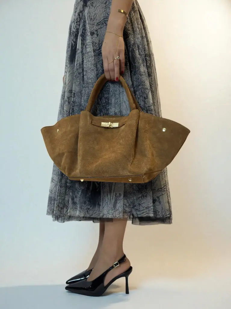 Sac Fourre-Tout Cuir Daim