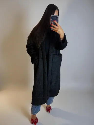 Long Gilet Poils Long